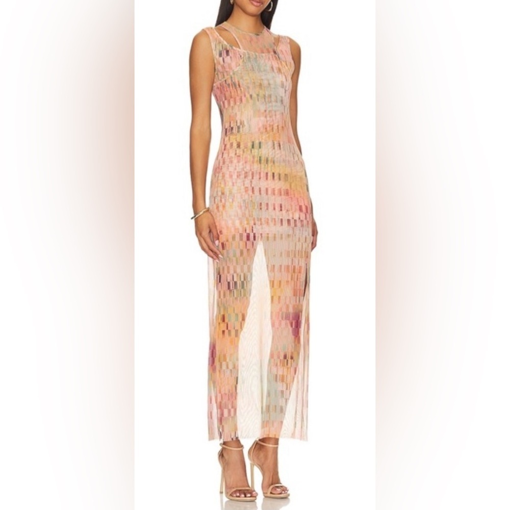 NEW Misa Los Angeles Fernanda Dress Sz S Disco Matrix - Picture 13 of 13